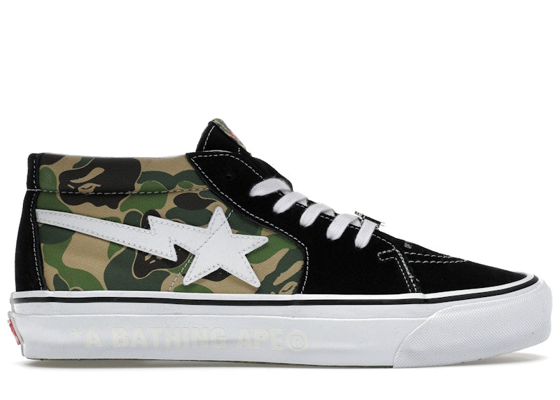 Vans LX Sk8-Mid Bape ABC Camo Black Green