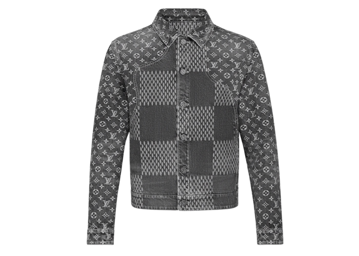 Louis Vuitton x Nigo Giant Damier Waves MNGM Denim Jacket Noir